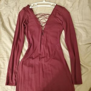 Forever 21 Dark Red Midi Dress